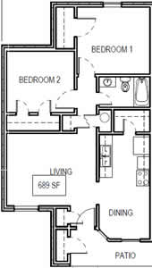Two Bedroom / One Bath